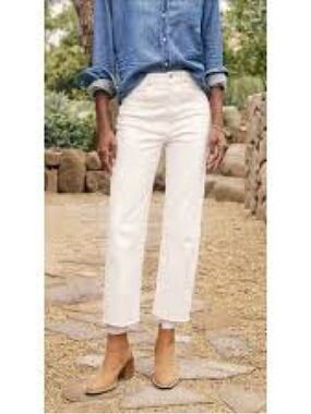 Frank & Eileen Monaghan Cotton Blend Pants Size 29 Made in USA Cream